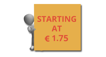 Starting at only € 1.75